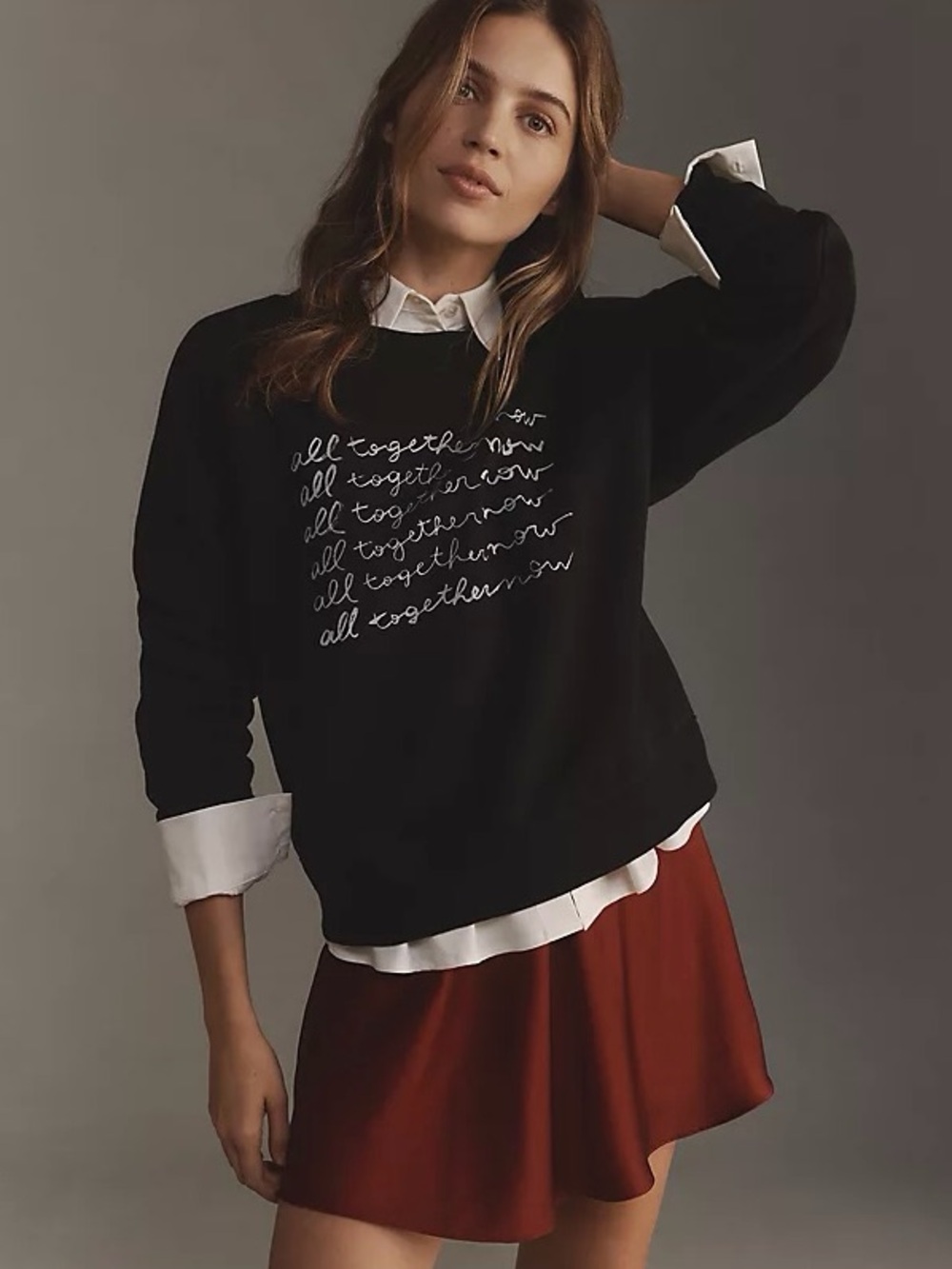 Anthropologie MAEVE All Together Now Graphic Sweatshirt Size S